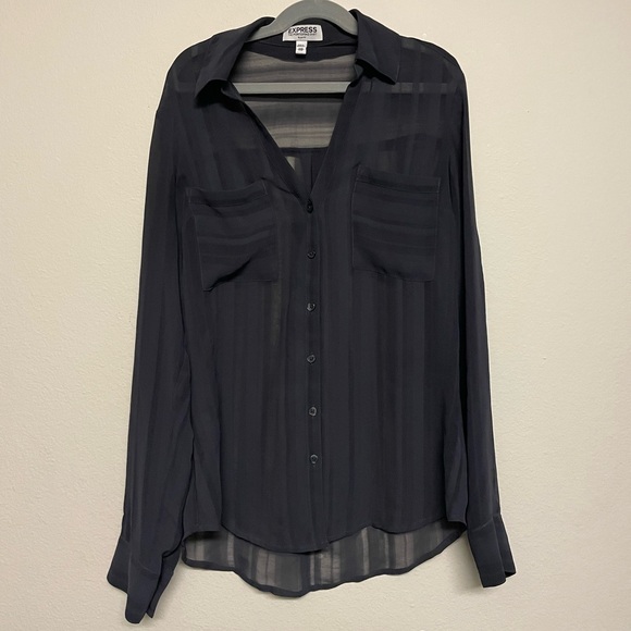Express Slim Fit Portofino Button Down Shirt - Picture 1 of 6